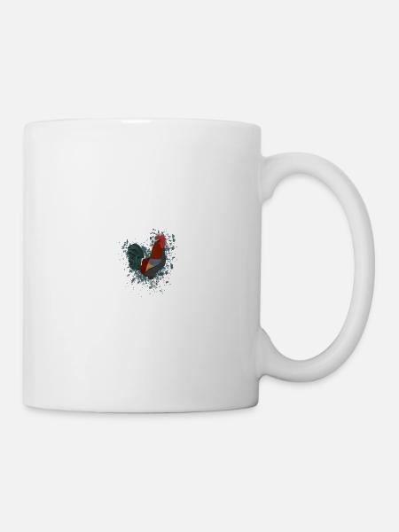 Hahn Gockel Vogel Biologe Ornithologe Tier - Tasse - Weiß