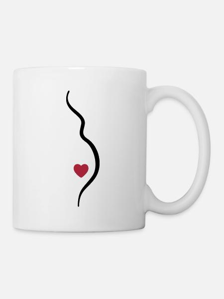 babybauch - Tasse - Weiß