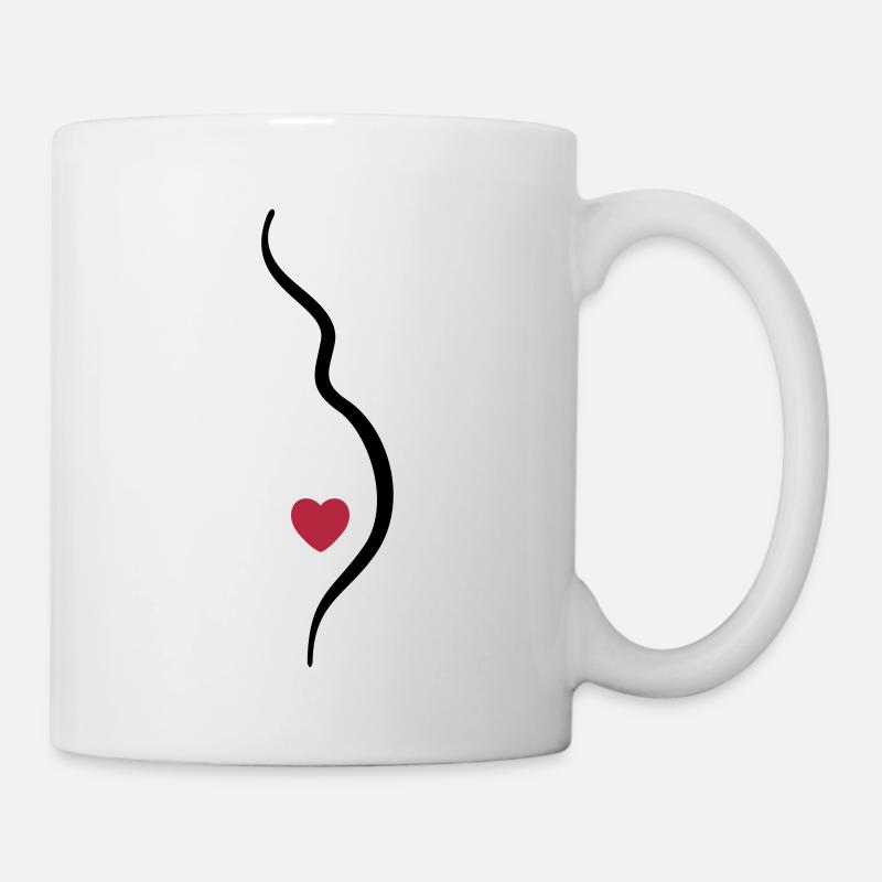 babybauch - Tasse - Weiß