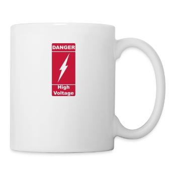 Danger High Voltage 2c - Tasse - Weiß - Rechts