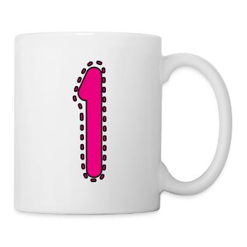 1. 1 JAHR. 1. JAHRESTAG. 1 JAHR GEBURTSTAG - Tasse - Weiß - Rechts
