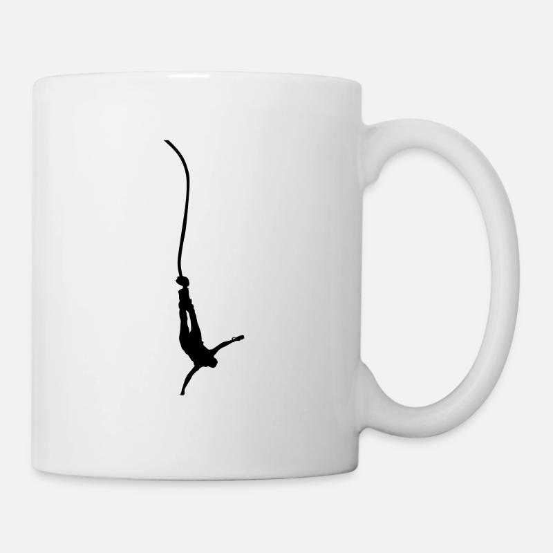 silhouette de saut à l'élastique - Mug blanc - blanc