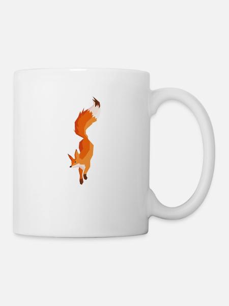 Fuchs Polygon - Tasse - Weiß