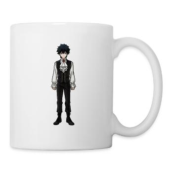 Victorianischer Frack mit Rüschen - Tasse - Weiß - Rechts