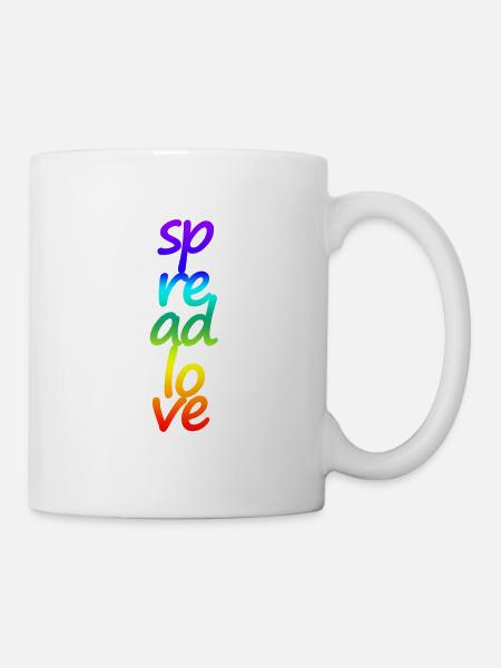 spreadlove - Design -Farben der Chakren- Geschenk - Tasse - Weiß