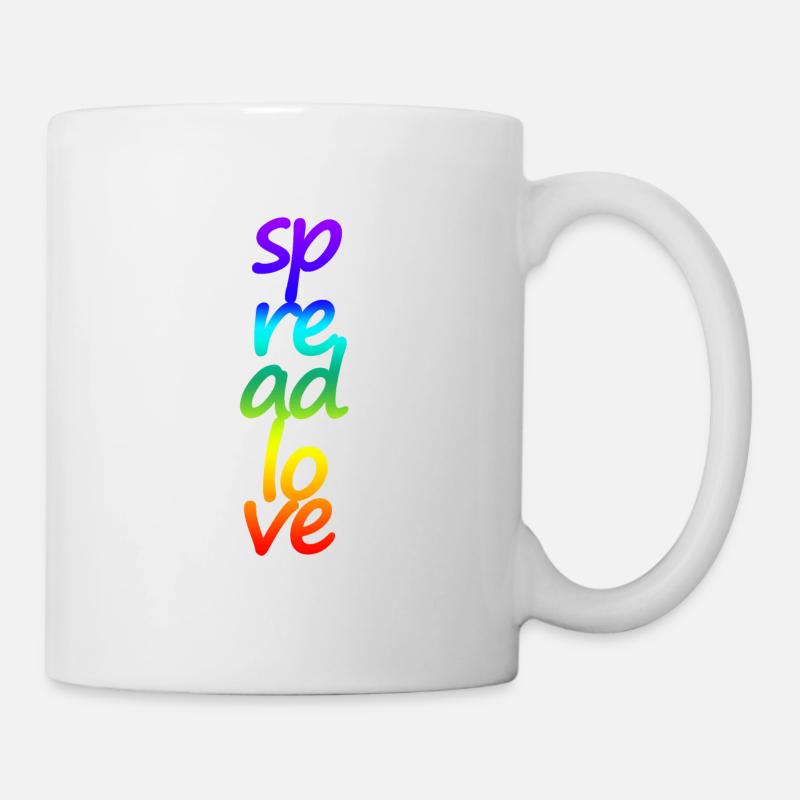 spreadlove - Design -Farben der Chakren- Geschenk - Tasse - Weiß