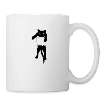 Chat dans la poche - Mug blanc - blanc - Droite
