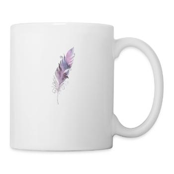 Beautiful colorful feather - Mug - white - Right