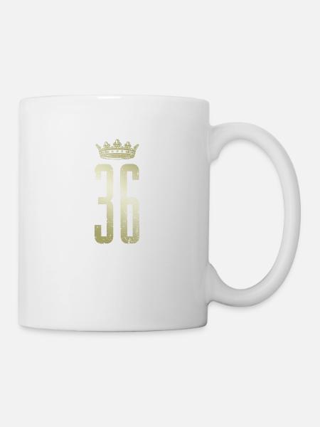 36 Nummer Krone - Tasse - Weiß