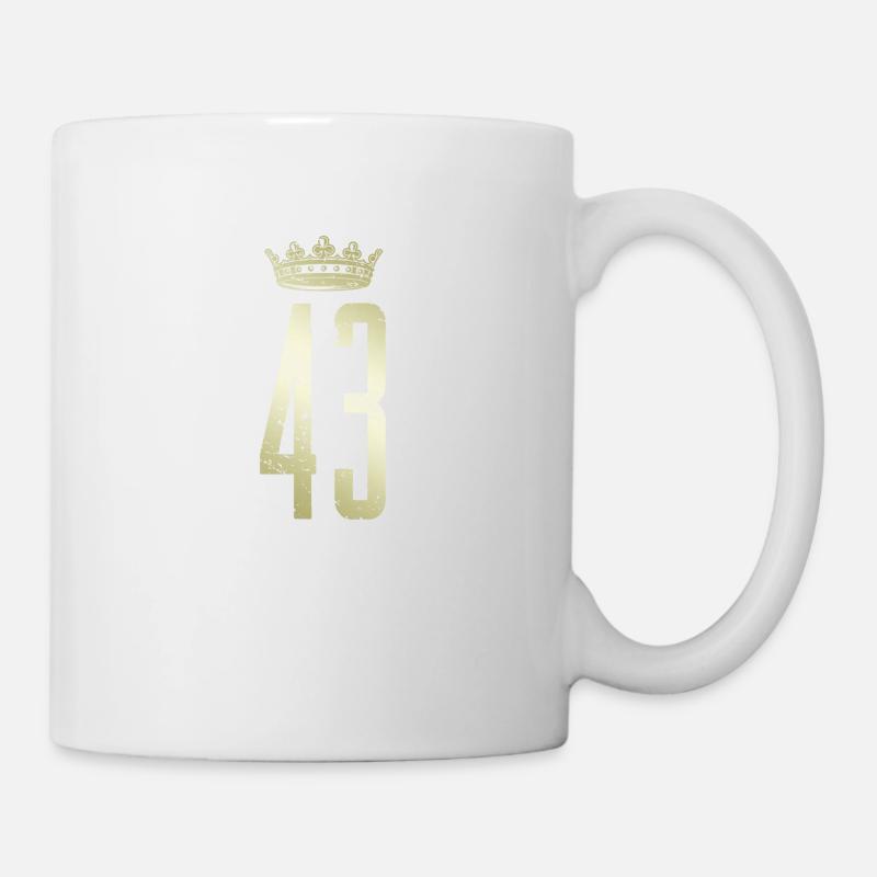 43 Nummer Krone - Tasse - Weiß