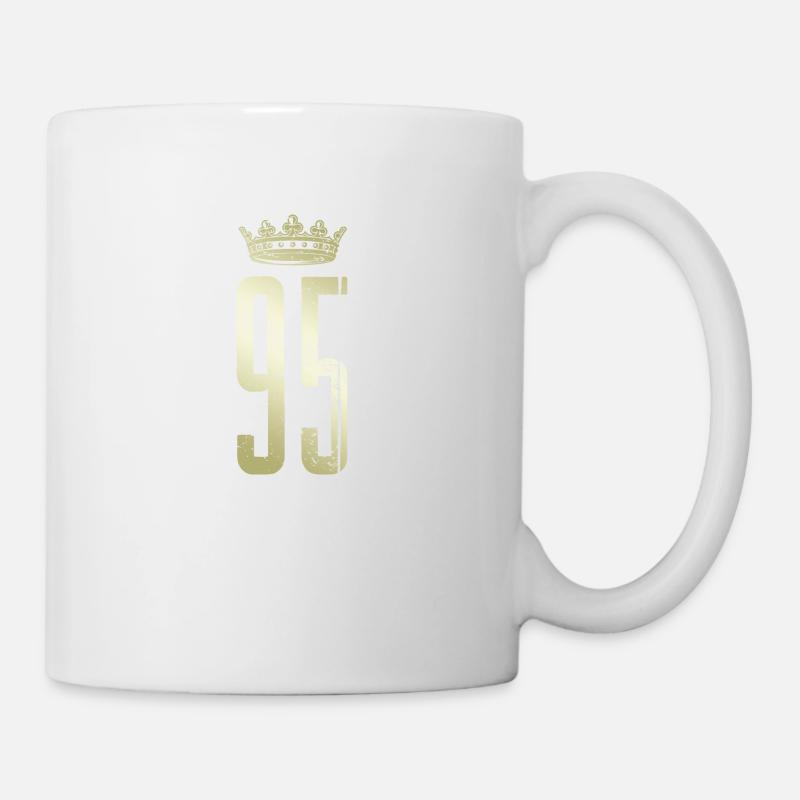95 Nummer Krone - Tasse - Weiß