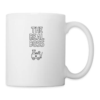 Motif T-shirt - Le vrai patron - Mug blanc - blanc - Droite