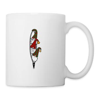 drei Wichtel Feiertage Weihnachten - Tasse - Weiß - Rechts