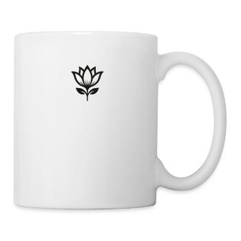 Fleur minimaliste - Mug blanc - blanc - Droite