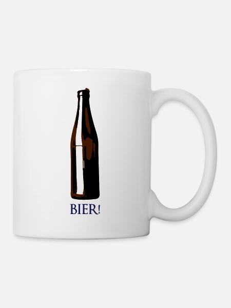 BIER - Tasse - Weiß