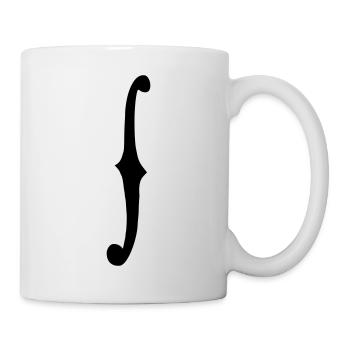 F-Loch links - Tasse - Weiß - Rechts