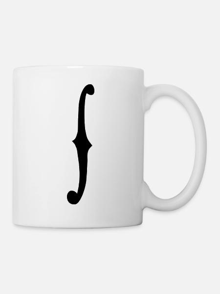 F-Loch links - Tasse - Weiß