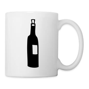 flasche voll - Tasse - Weiß - Rechts