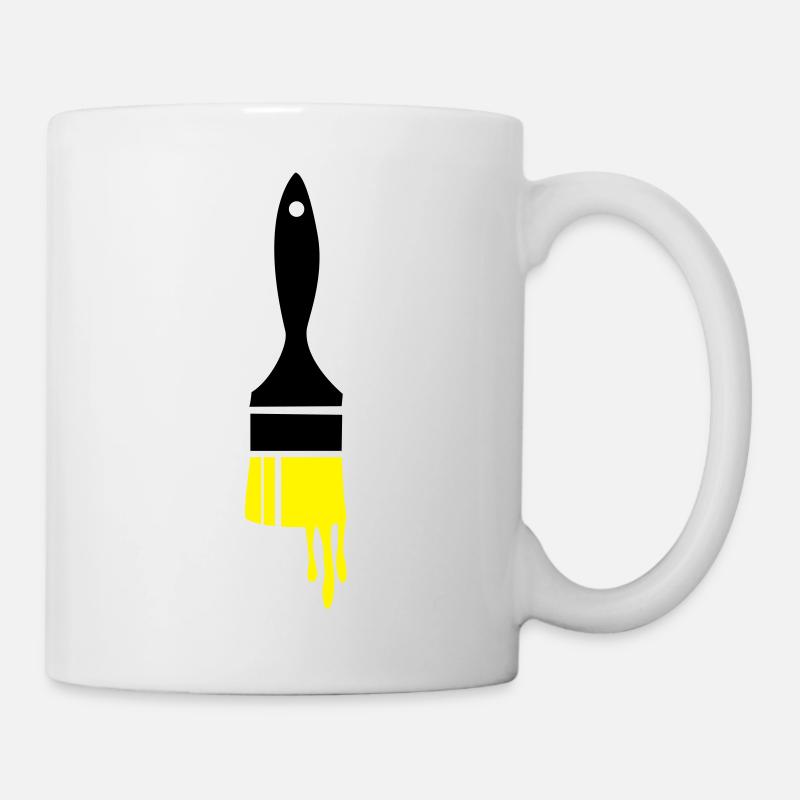 Tropf Pinsel - Tasse - Weiß