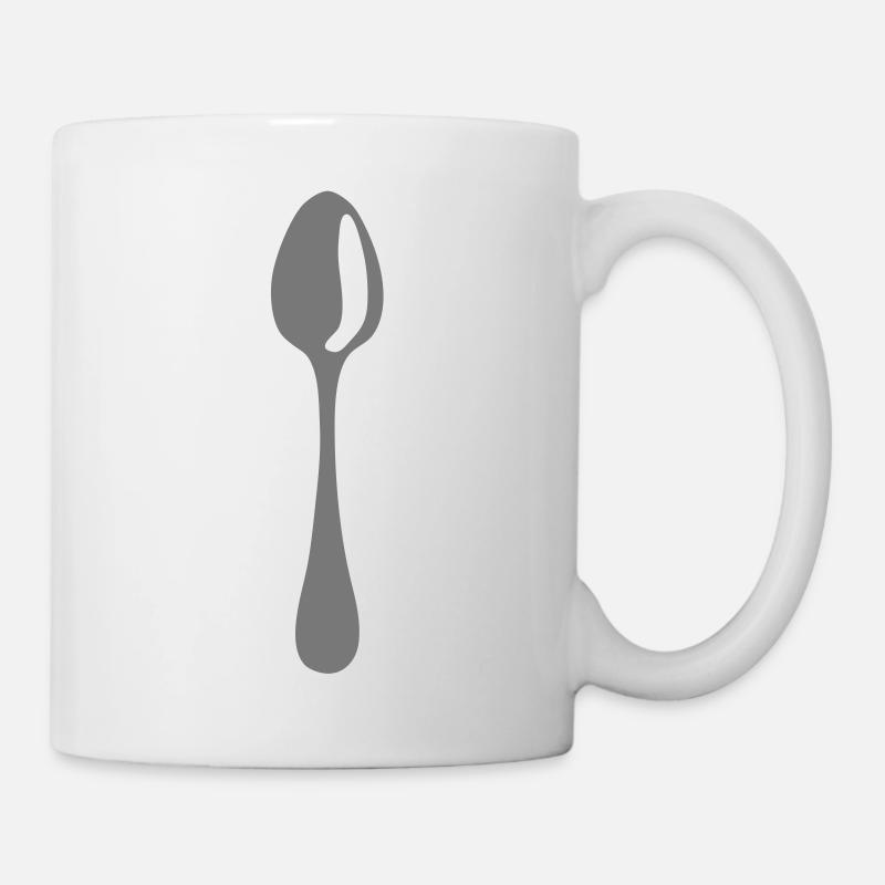 spoon spoon cuchara löffel cucchiaio2 - Mug - white