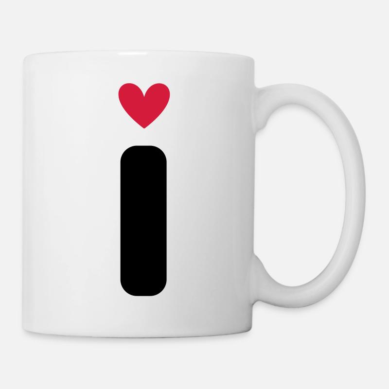 "I" mit Herzchen - Tasse - Weiß
