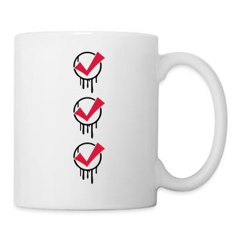 3 hook stamp graffiti - Mug - white - Right