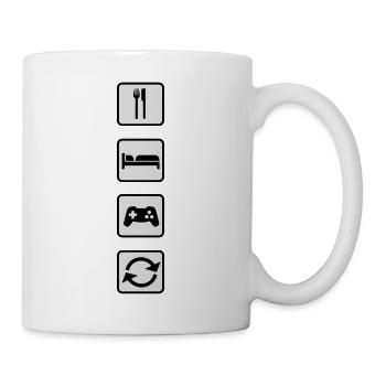 Eat Sleep Game Repeat - Mug blanc - blanc - Droite