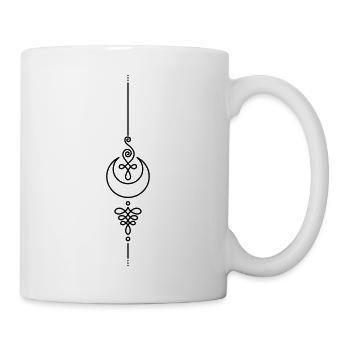 Unalome Tattoo Yoga Mond - Tasse - Weiß - Rechts