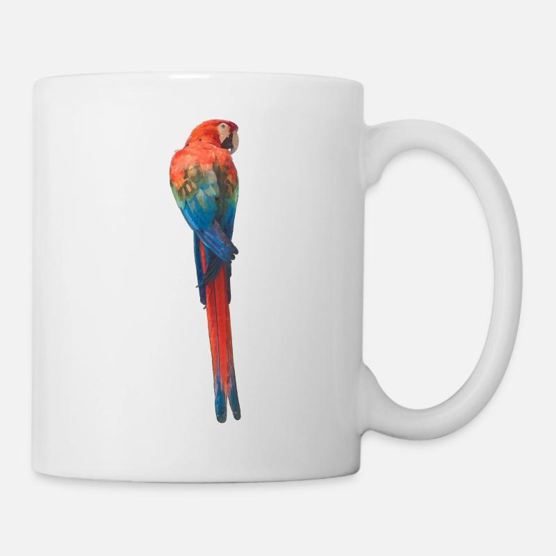 Papageigemalen - Tasse - Weiß