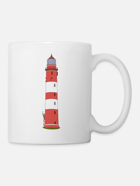 Leuchtturm Amrum - Tasse - Weiß