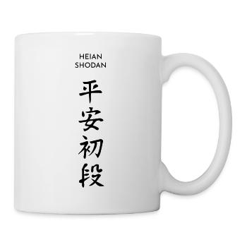 Kanji Kata HEIAN SHODAN Karate-Do Shotokan - Tasse - Weiß - Rechts
