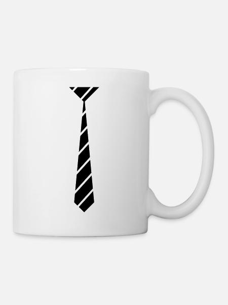 krawatte - Tasse - Weiß