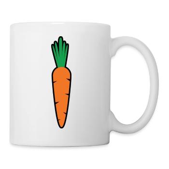 Möhre Kostüm Karneval Mohrrübe Karotten Fasching - Tasse - Weiß - Rechts