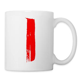 Rayures - Pinceaux / Peints à la main - Mug blanc - blanc - Droite