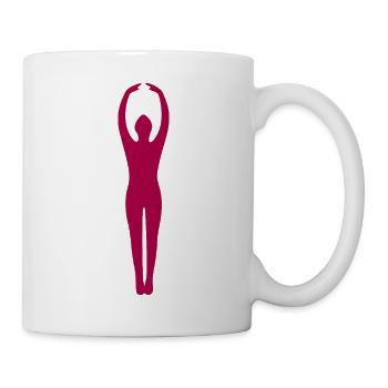 Yoga Silhouetten pink - Tasse - Weiß - Rechts