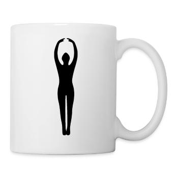 Yoga Silhouettes Noires - Mug blanc - blanc - Droite