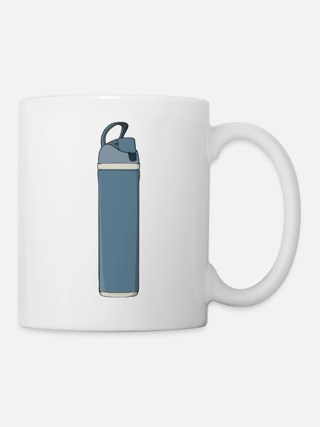 Blue Hydration Water Bottle Gym - Tasse - Weiß