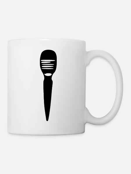 Mikrofon Sänger Geschenk Sängerin - Tasse - Weiß