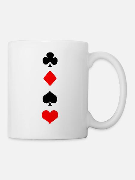 Skat Romme Poker - Tasse - Weiß