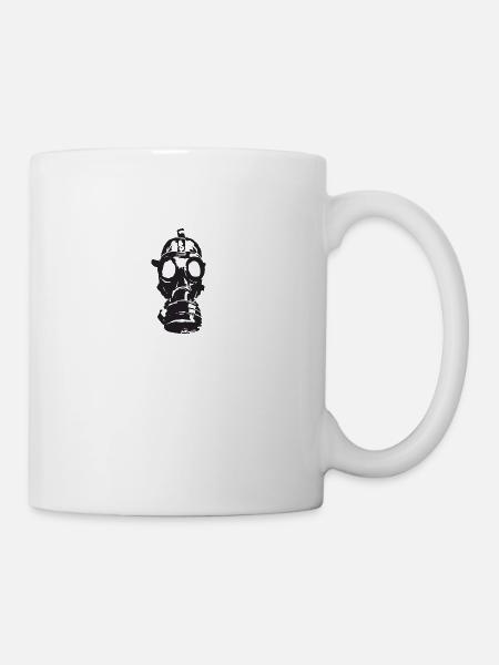 Gasmaske - Tasse - Weiß