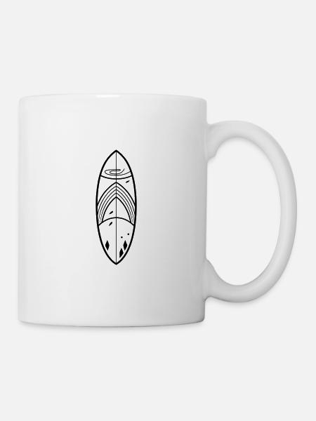 Surfbrett - Tasse - Weiß