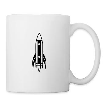 Rakete - Tasse - Weiß - Rechts