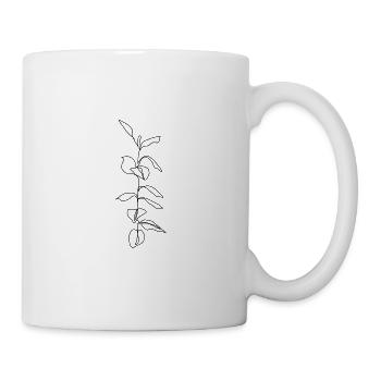 Lineart Plant - Tasse - Weiß - Rechts