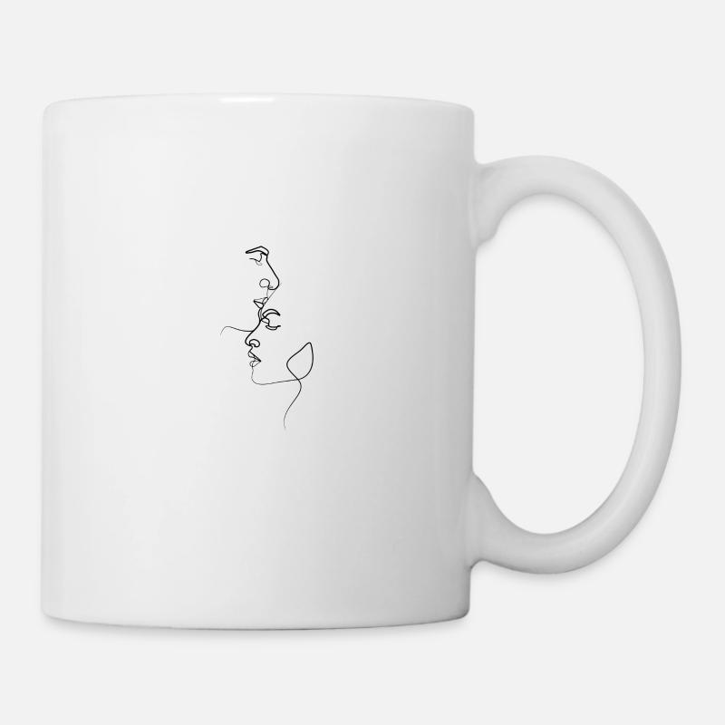 Kiss Line Art - Mug - white