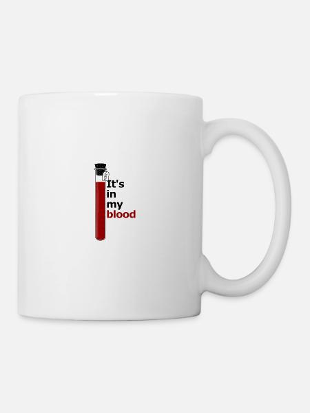 Tierarzt Haustier Tierpfleger Blut Reagenzglas - Tasse - Weiß