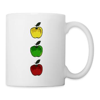 Pommes multicolores / pommes colorées - Mug blanc - blanc - Droite