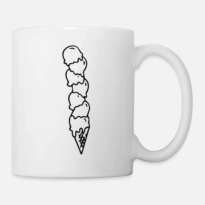 Eis Eiscreme Waffeleis Gelateria Eisdiele Gelato - Tasse - Weiß