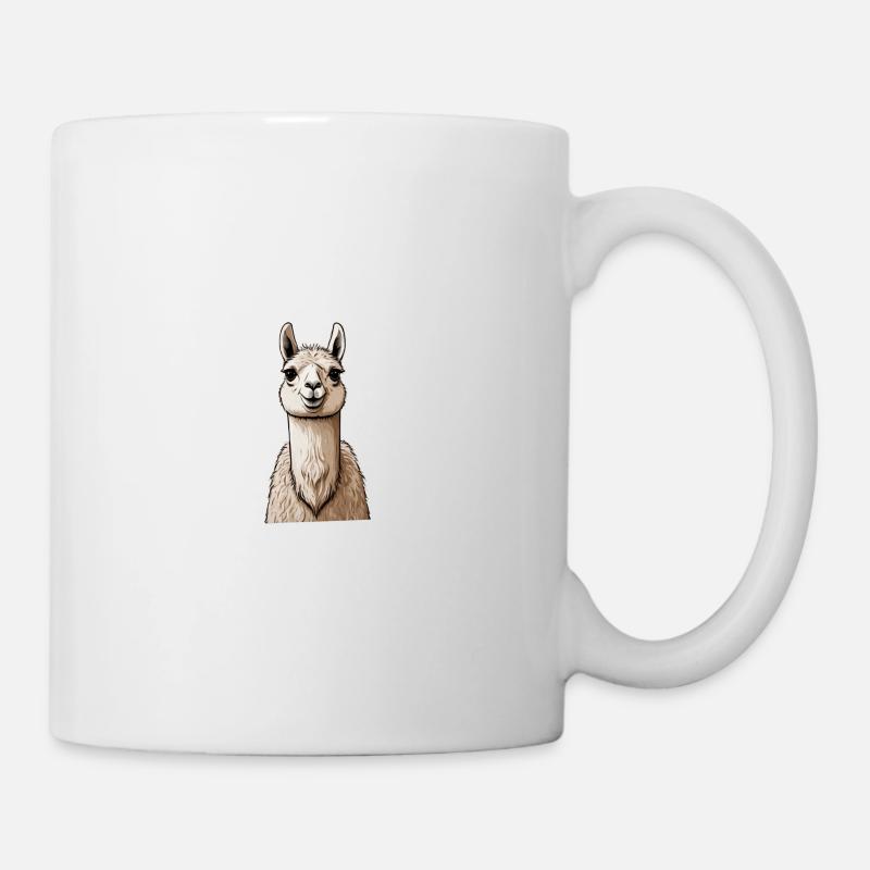Comic Lama - Tasse - Weiß