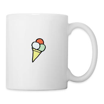 Crème glacée colorée - Mug blanc - blanc - Droite