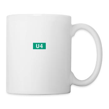 UBahn Linie München U4 ÖPNV Geschenk - Tasse - Weiß - Rechts
